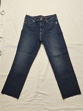 Express Dark Blue Women’s Straight-Leg Stretch Ankle Jeans